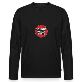 Sonne mieux sur vinyle pour les collectionneurs de disques - T-shirt manches longues Premium bio Homme - noir - Devant - Nico (187cm)