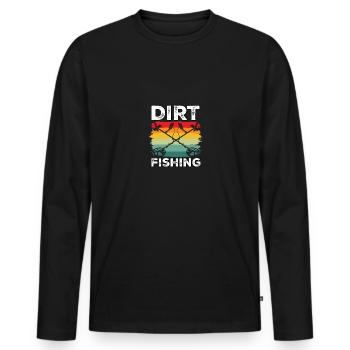 Dirt Fishing Hobby Detektor Detektion Metall - Männer Premium Bio Langarmshirt - Schwarz - Vorne - Nico (187cm)