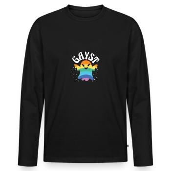 GAYST LGBT Gay Helloween - T-shirt manches longues Premium bio Homme - noir - Devant - Nico (187cm)