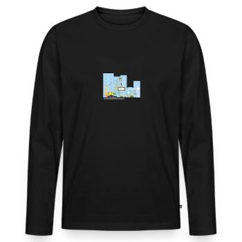 De jolies grues pour garçons et enfants - T-shirt manches longues Premium bio Homme - noir - Devant - Nico (187cm)