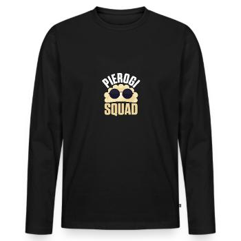 Pierogi Squad Cuisine polonaise Pierogi - T-shirt manches longues Premium bio Homme - noir - Devant - Nico (187cm)