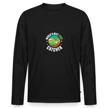 Meilleur capteur de grenouilles au monde pour Frog Hunter Frog - T-shirt manches longues Premium bio Homme - noir - Devant - Nico (187cm)
