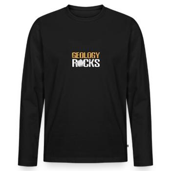Geology Rocks for Mineral Collectors Geologists - Men's Premium Organic Long Sleeve Shirt - black - Front - Nico (187cm)
