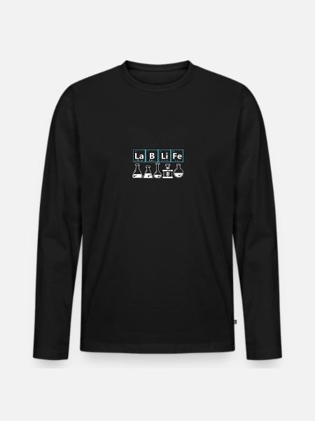 Lablife Science Chemistry - Men's Premium Organic Long Sleeve Shirt - black
