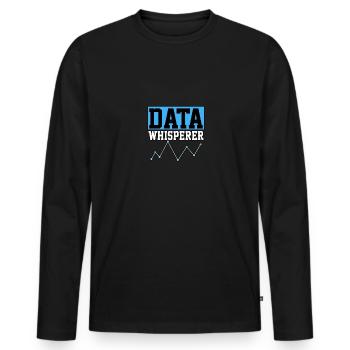 Data Whisperer for Scientists - Men's Premium Organic Long Sleeve Shirt - black - Front - Nico (187cm)