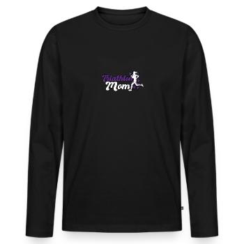 Triathlon Mom Für Triathleten Frauen Mutter - Männer Premium Bio Langarmshirt - Schwarz - Vorne - Nico (187cm)