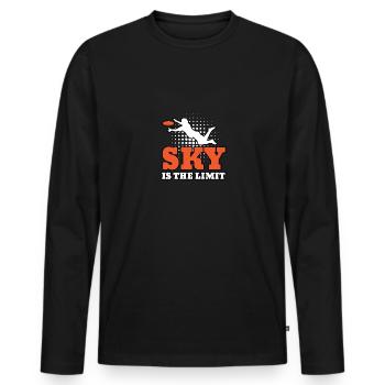 Sky Is The Limit Ultimate Frisbee Flying Disc - T-shirt manches longues Premium bio Homme - noir - Devant - Nico (187cm)