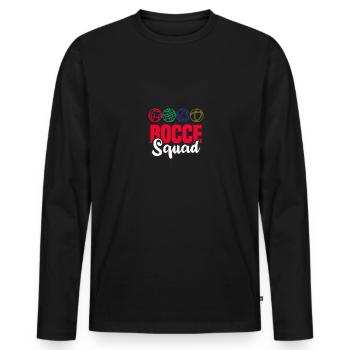 Bocce Squad Boccia Boule Petanque - Men's Premium Organic Long Sleeve Shirt - black - Front - Nico (187cm)