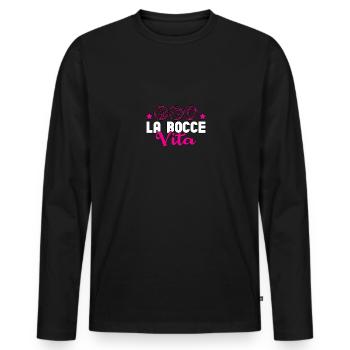 La Bocce Vita Boccia Boule Petanque - Men's Premium Organic Long Sleeve Shirt - black - Front - Nico (187cm)