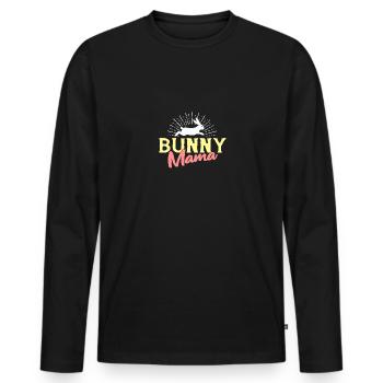Rabbit Bunny Bunny Mom For Women Girls - Men's Premium Organic Long Sleeve Shirt - black - Front - Nico (187cm)