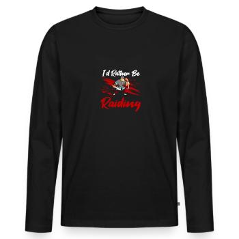 Je préfère faire du raid pour les jeux de joueurs - T-shirt manches longues Premium bio Homme - noir - Devant - Nico (187cm)