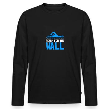 Reach For The Wall Swimming Retro Vintage For - T-shirt manches longues Premium bio Homme - noir - Devant - Nico (187cm)