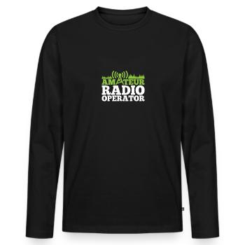 Amateur Radio Operator Amateurfunk Für Männer - Männer Premium Bio Langarmshirt - Schwarz - Vorne - Nico (187cm)