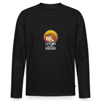 Vivre sur la haie pour les amoureux des hérissons Hommes Femmes - T-shirt manches longues Premium bio Homme - noir - Devant - Nico (187cm)