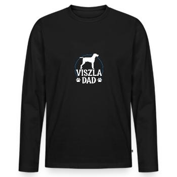 Viszla Dad Für Viszla Hundehalter - Männer Premium Bio Langarmshirt - Schwarz - Vorne - Nico (187cm)
