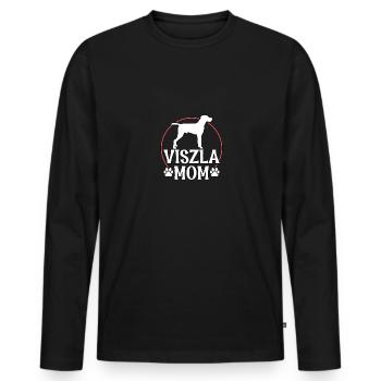 Viszla Mom Für Viszla Hundehalter - Männer Premium Bio Langarmshirt - Schwarz - Vorne - Nico (187cm)