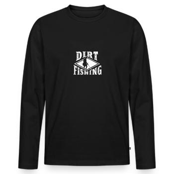 Dirt Fishing Magnétomètre Chasse Hommes Femmes - T-shirt manches longues Premium bio Homme - noir - Devant - Nico (187cm)