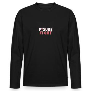 Figure It Out Eislaufen Eistanzen Frauen Mädchen - Männer Premium Bio Langarmshirt - Schwarz - Vorne - Nico (187cm)