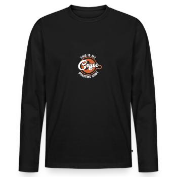 This Is My Coffee Roasting Shirt For Men Women - Men's Premium Organic Long Sleeve Shirt - black - Front - Nico (187cm)
