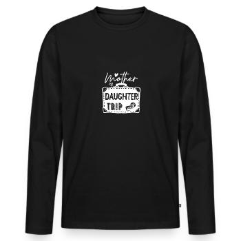 Mother Daughter Trip Travel Vacation Summer - Men's Premium Organic Long Sleeve Shirt - black - Front - Nico (187cm)