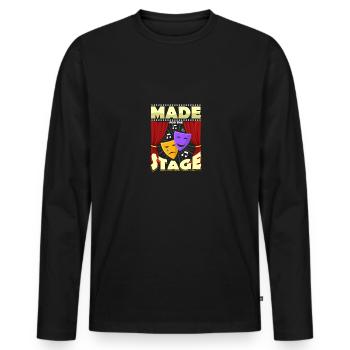 Fait pour la scène pour les acteurs hommes femmes - T-shirt manches longues Premium bio Homme - noir - Devant - Nico (187cm)