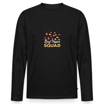 Leaf Peeper Squad Autumn Leaves Autumn Foliage - Men's Premium Organic Long Sleeve Shirt - black - Front - Nico (187cm)