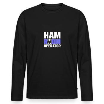 Ham Radio Operator Amateurfunk Amateur Radio - Männer Premium Bio Langarmshirt - Schwarz - Vorne - Nico (187cm)