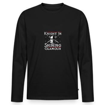 Chevalier Dans Brillant Glamour Festin Médiéval - T-shirt manches longues Premium bio Homme - noir - Devant - Nico (187cm)