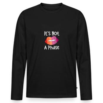 It's Not A Phase Pride Lesbian LGBT - Men's Premium Organic Long Sleeve Shirt - black - Front - Nico (187cm)