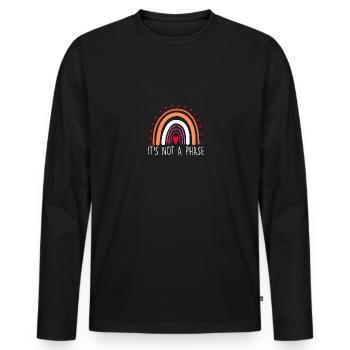 Ce n’est pas une phase de la fierté lesbienne LGBT - T-shirt manches longues Premium bio Homme - noir - Devant - Nico (187cm)