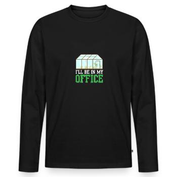 Greenhouse, Garden, Plants, Lover, Gardening - Men's Premium Organic Long Sleeve Shirt - black - Front - Nico (187cm)