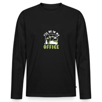 Serre, Jardin, Plantes, Amoureux, Jardinage - T-shirt manches longues Premium bio Homme - noir - Devant - Nico (187cm)