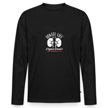 Donate Life Be An Organ Donor Organ Donation - Men's Premium Organic Long Sleeve Shirt - black - Front - Nico (187cm)