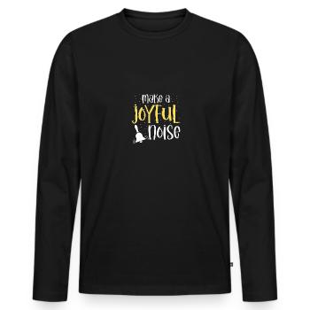 Make A Joyful Noise Handglocke Instrument Handbell - Men's Premium Organic Long Sleeve Shirt - black - Front - Nico (187cm)