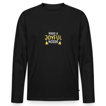 Make A Joyful Noise Handglocke Instrument Handbell - Men's Premium Organic Long Sleeve Shirt - black - Front - Nico (187cm)