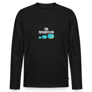 Aquarium The Progression Aquarist Fischtank - Männer Premium Bio Langarmshirt - Schwarz - Vorne - Nico (187cm)