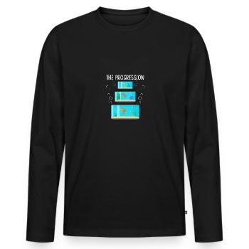 Aquarium The Progression Aquarist Fischtank - Männer Premium Bio Langarmshirt - Schwarz - Vorne - Nico (187cm)