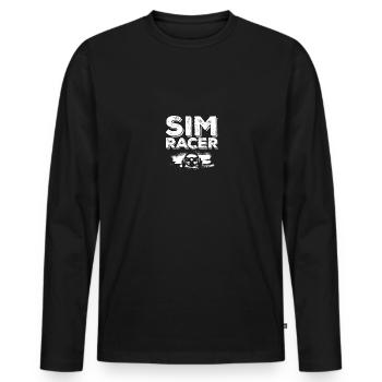Sim Racer Rennsimulator Sim Racing - Männer Premium Bio Langarmshirt - Schwarz - Vorne - Nico (187cm)