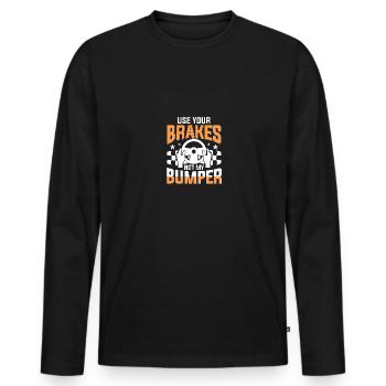 Utilisez vos freins, pas ma simulation de simulateur de course de pare-chocs - T-shirt manches longues Premium bio Homme - noir - Devant - Nico (187cm)