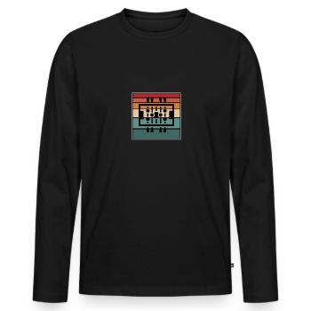 Tischfußball Baby-foot rétro coucher de soleil Baby-foot - T-shirt manches longues Premium bio Homme - noir - Devant - Nico (187cm)