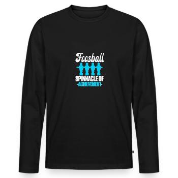 Foosball Spinnacle Of Achievement Foosball Table - Men's Premium Organic Long Sleeve Shirt - black - Front - Nico (187cm)
