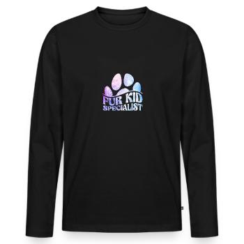 Pour Kid Specialist Pour Pet Sitter Vétérinaire Assistant - T-shirt manches longues Premium bio Homme - noir - Devant - Nico (187cm)