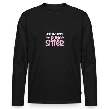 Professional Dog Sitter Für Tiersitter - Männer Premium Bio Langarmshirt - Schwarz - Vorne - Nico (187cm)