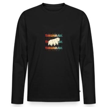 Tardigrade Microbiology Biology Water Bear - Men's Premium Organic Long Sleeve Shirt - black - Front - Nico (187cm)