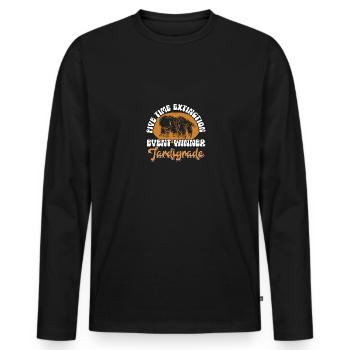 Five Time Extinction Event Winner Mikrobiologie - Männer Premium Bio Langarmshirt - Schwarz - Vorne - Nico (187cm)