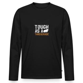 Tough As A Tardigrade Microbiology Biology - Men's Premium Organic Long Sleeve Shirt - black - Front - Nico (187cm)