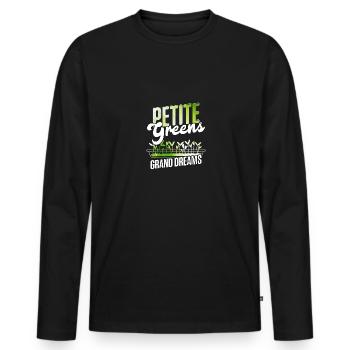 Petite Greens Grand Dreams Jardinage Micro-pousses - T-shirt manches longues Premium bio Homme - noir - Devant - Nico (187cm)