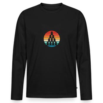Stack Pyramide Sport Speed Cup Stacker Stacking - Männer Premium Bio Langarmshirt - Schwarz - Vorne - Nico (187cm)