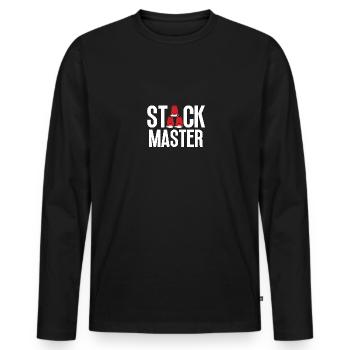 Stack Master Sport Speed Cup Stacker Stacking - Männer Premium Bio Langarmshirt - Schwarz - Vorne - Nico (187cm)
