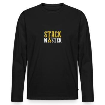 Stack Master Sport Speed Cup Stacker Stacking - Männer Premium Bio Langarmshirt - Schwarz - Vorne - Nico (187cm)